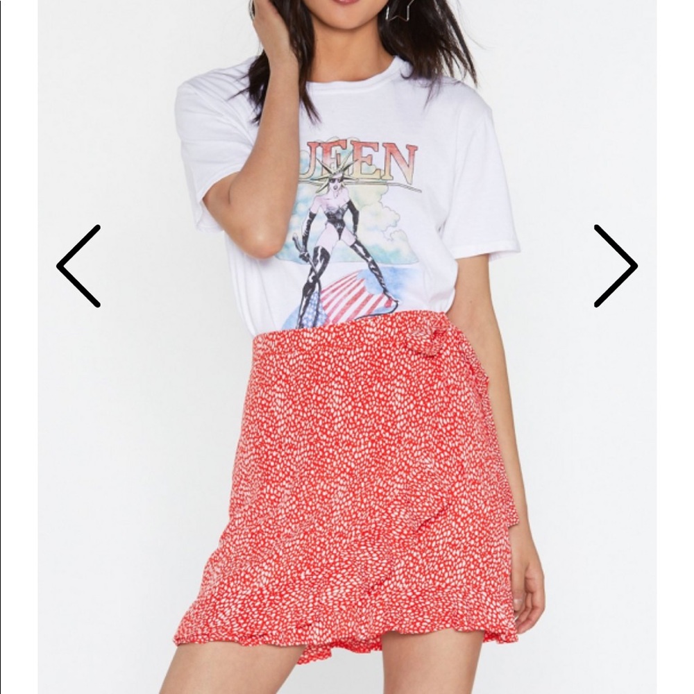 Nasty Gal thrilled to see you ruffle wrap skirt